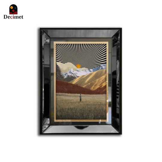 Black Mirror Frame Painting Mountain Day Mix