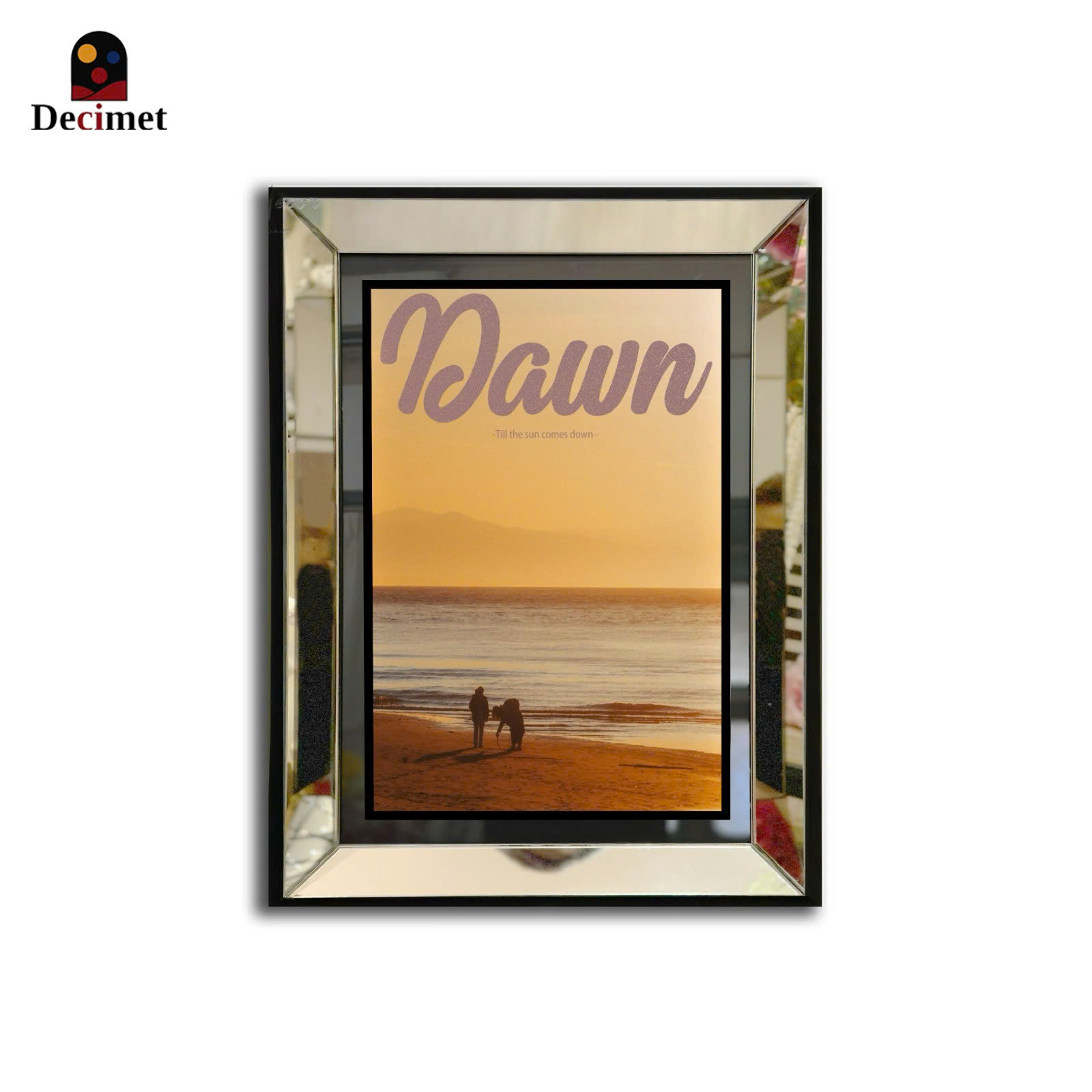Tranh Khung Gương Bạc Dawn In The Beach