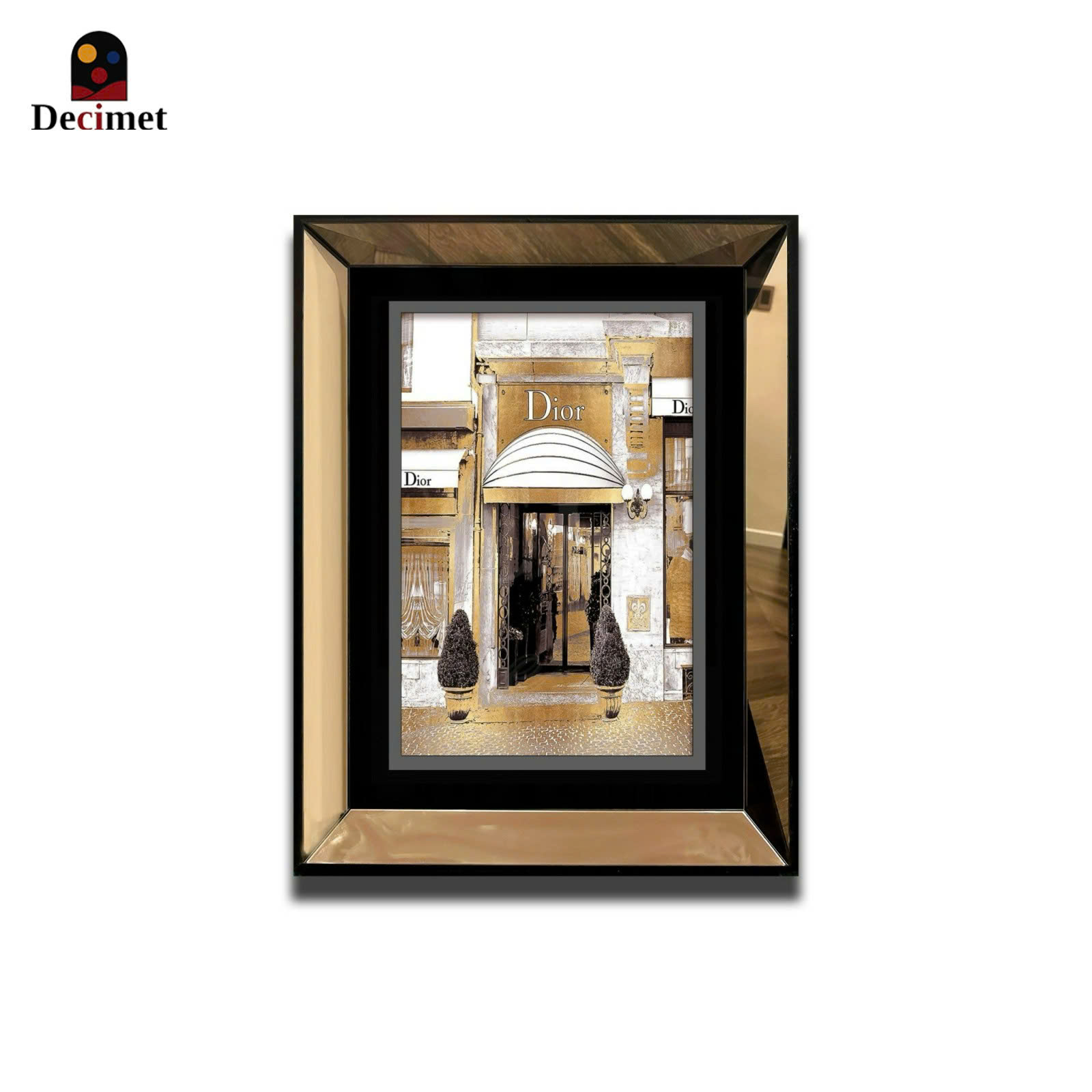 Tranh Khung Gương Trà Store Door Dior