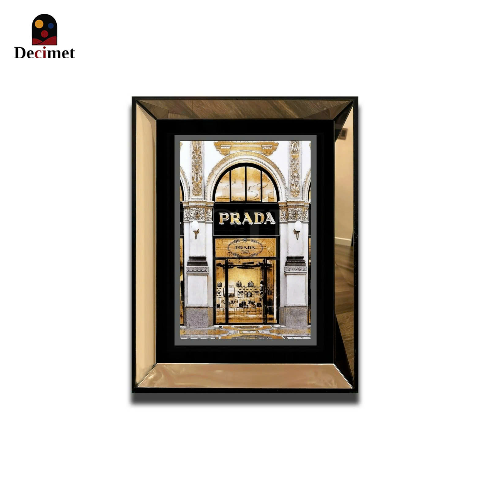 Tranh Khung Gương Trà Prada Store
