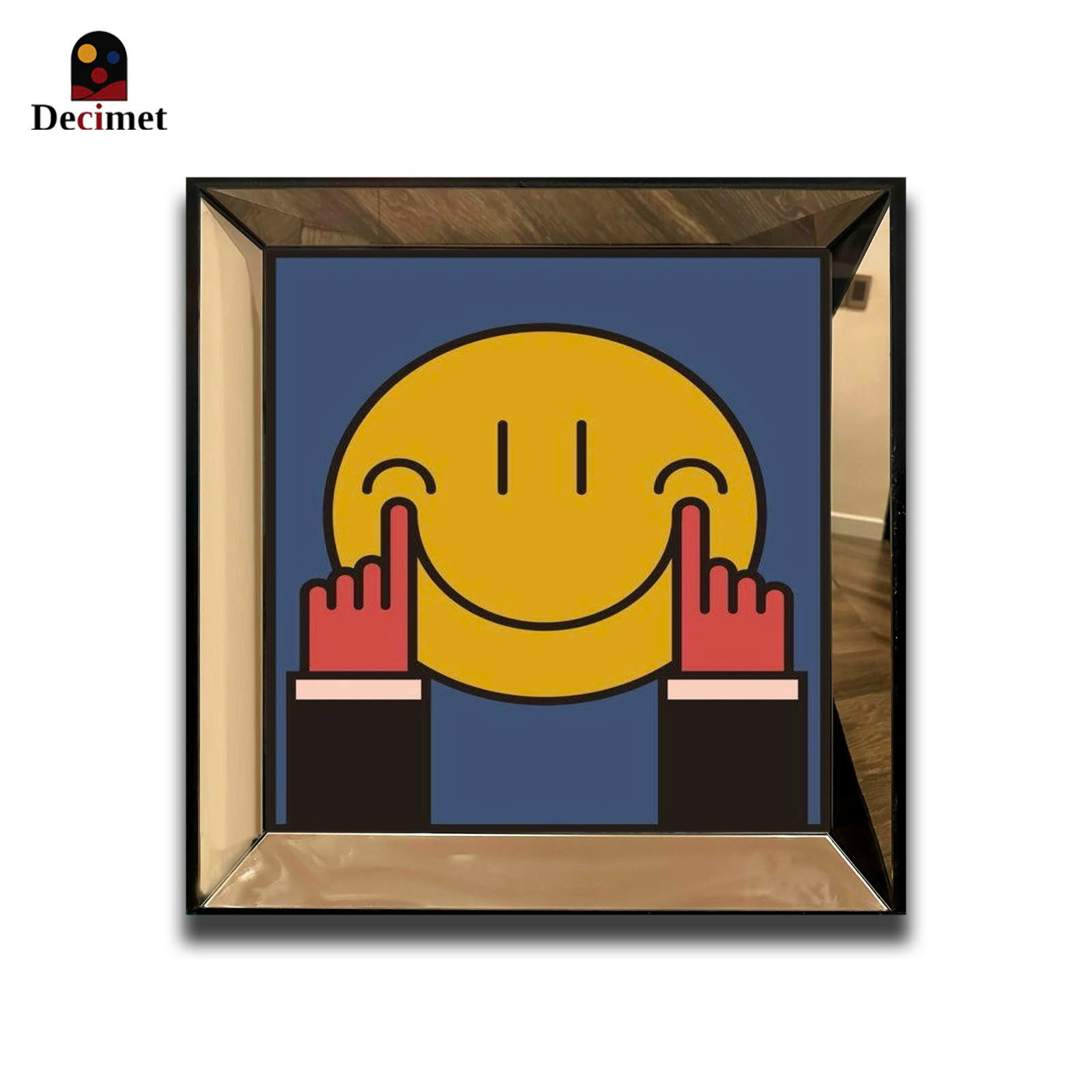 Tranh Khung Gương Trà EMOJI