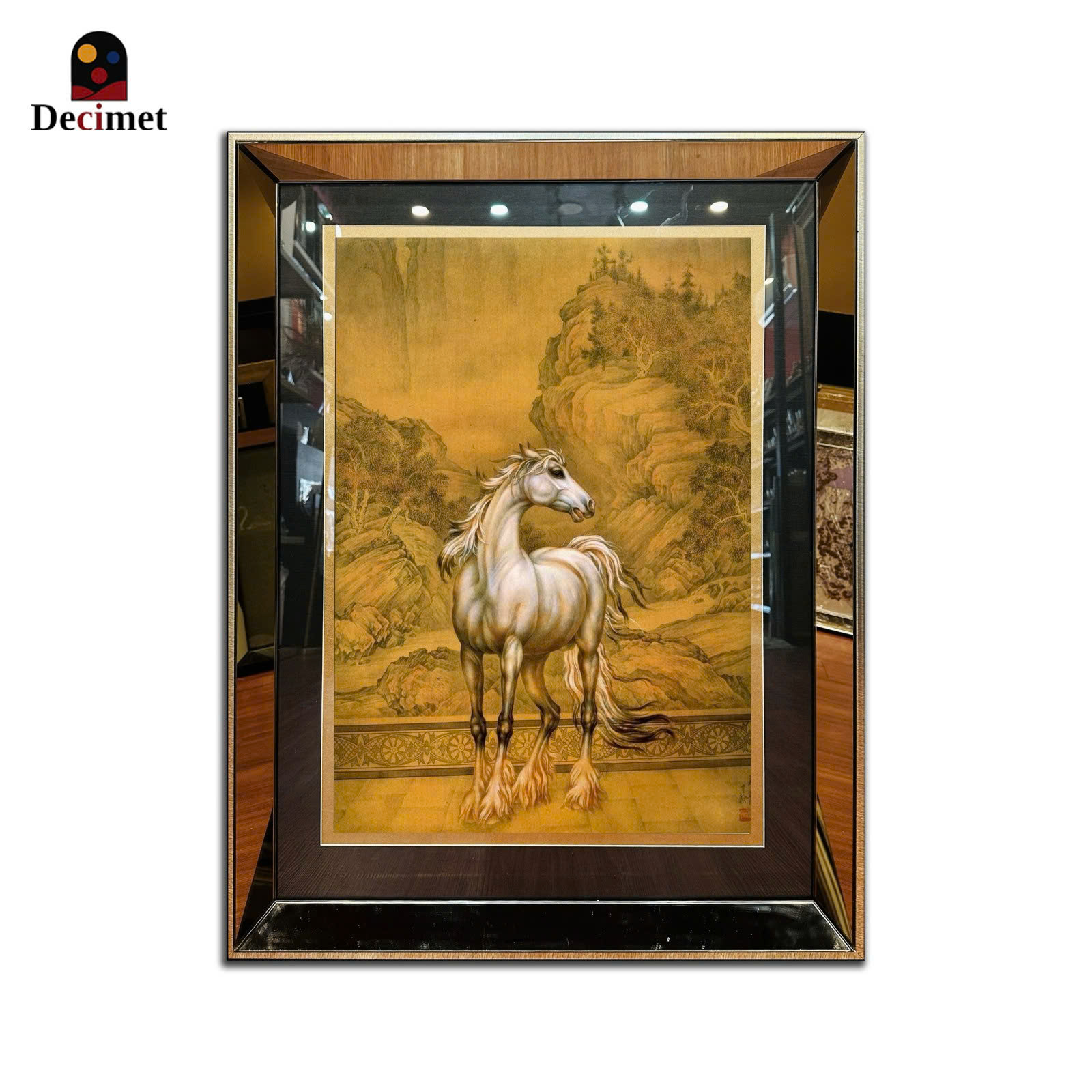 Tranh Khung Gương Trà Eight Horses / Bát Mã No.1