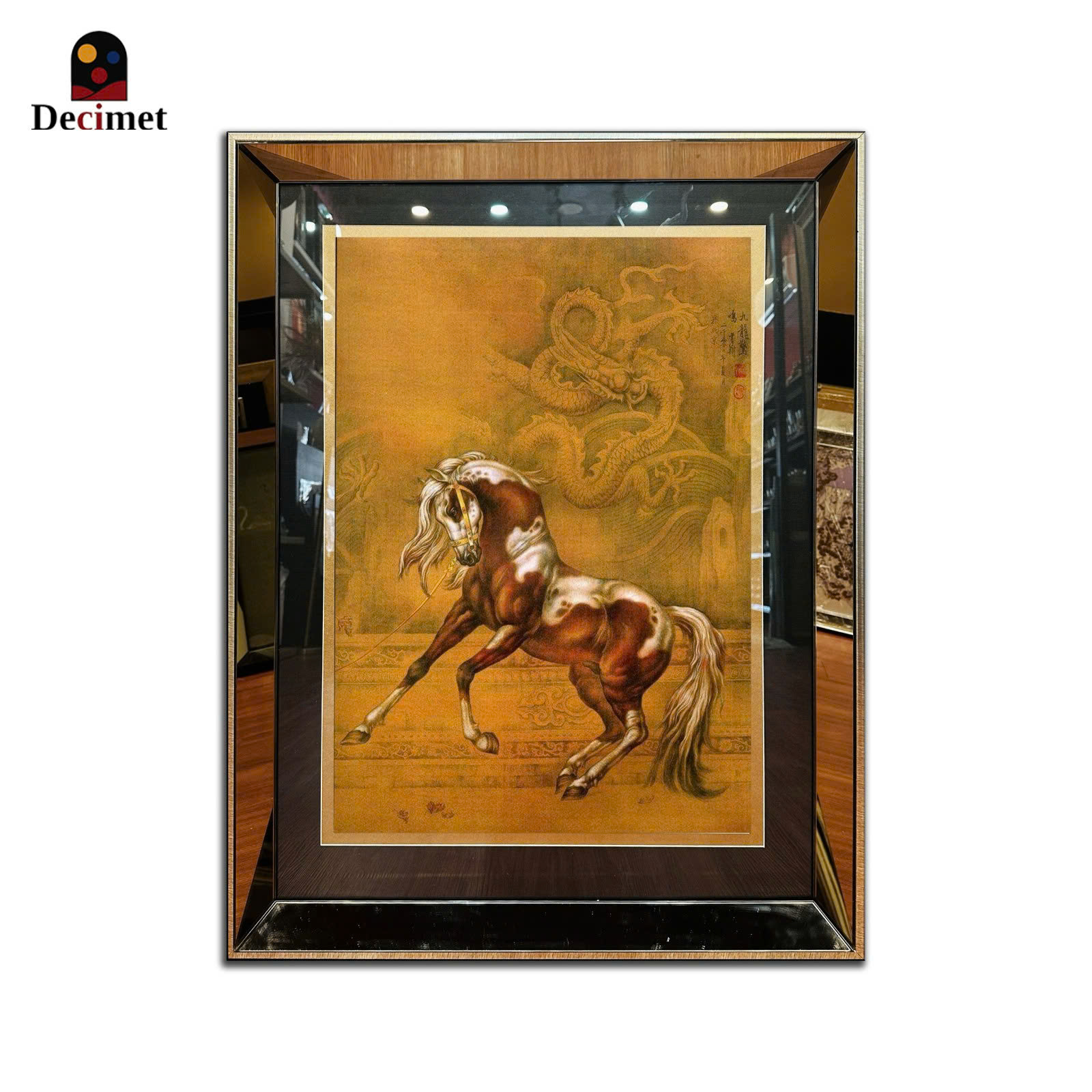 Tranh Khung Gương Trà Eight Horses / Bát Mã No.2