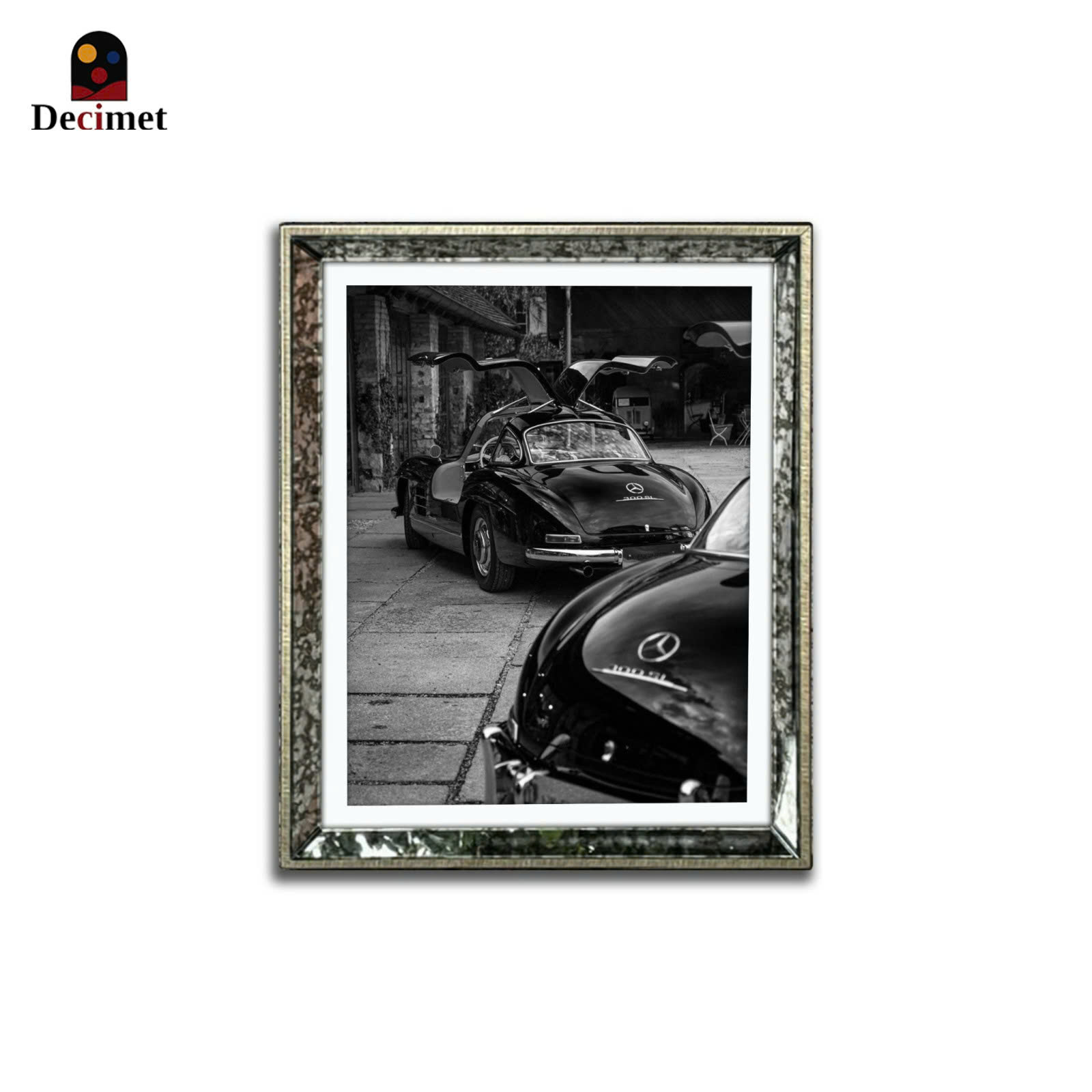 Tranh Khung Gương Loang Mercedes 300SL