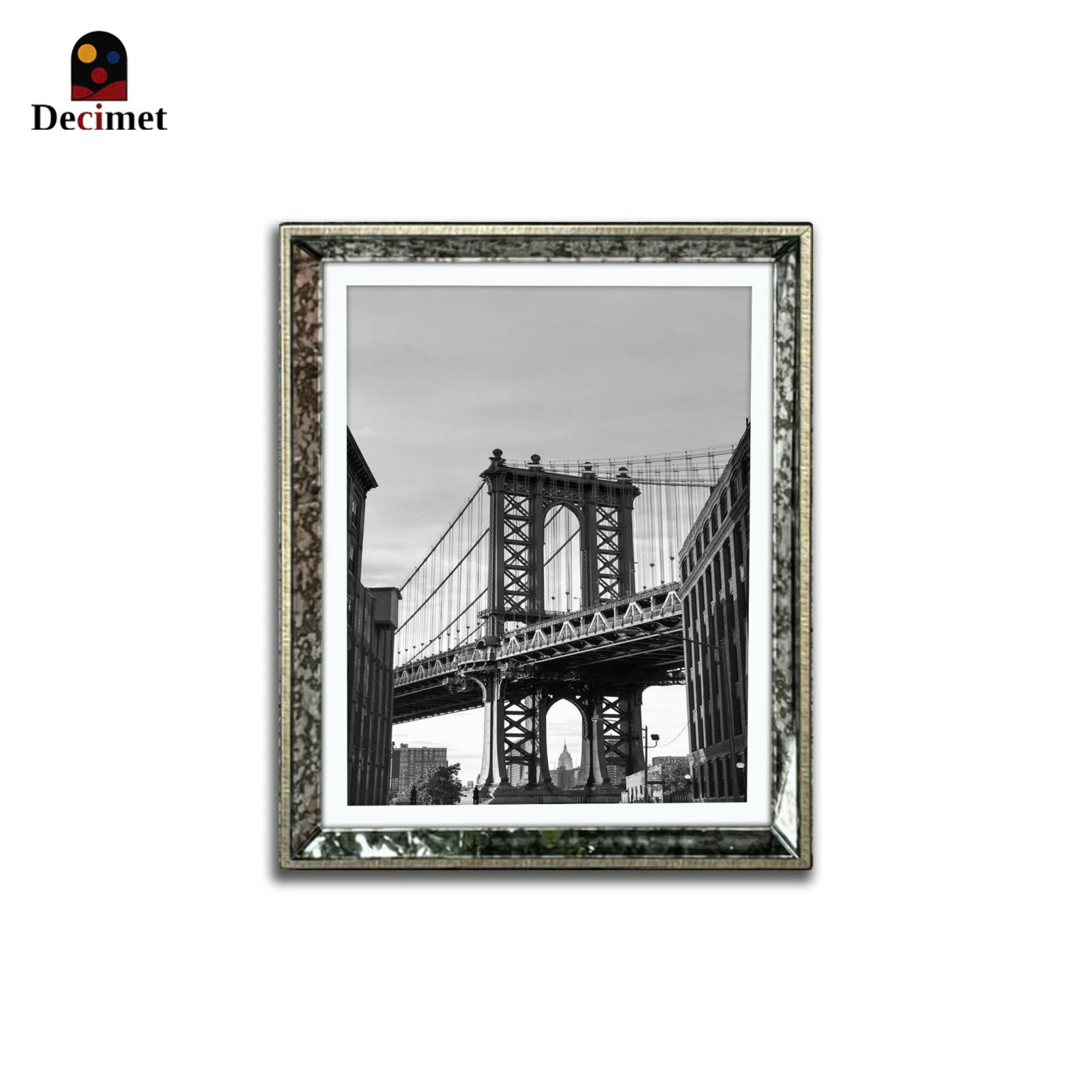 Tranh Khung Gương Loang Manhattan Bridge
