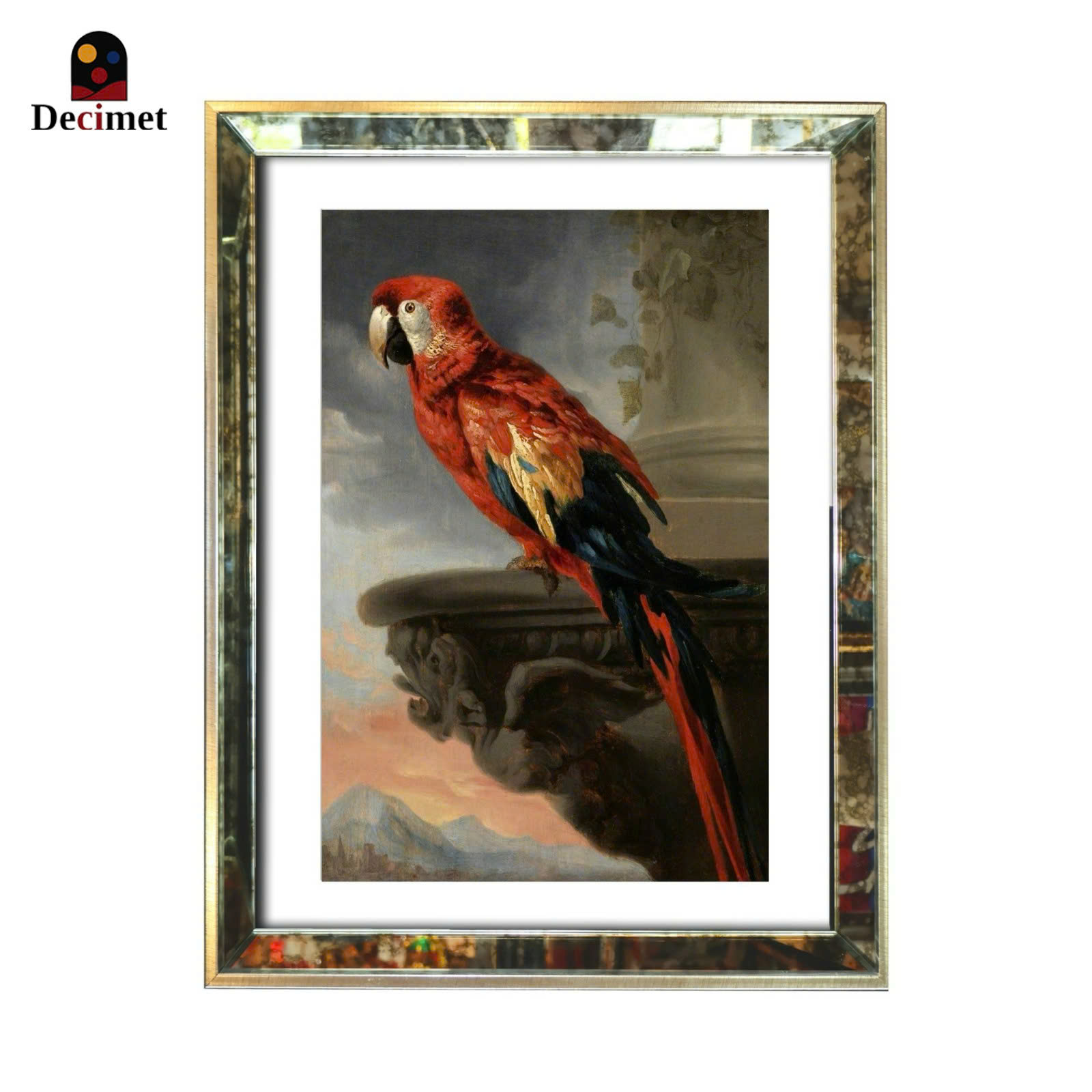 Parrot Mirror Frame Painting