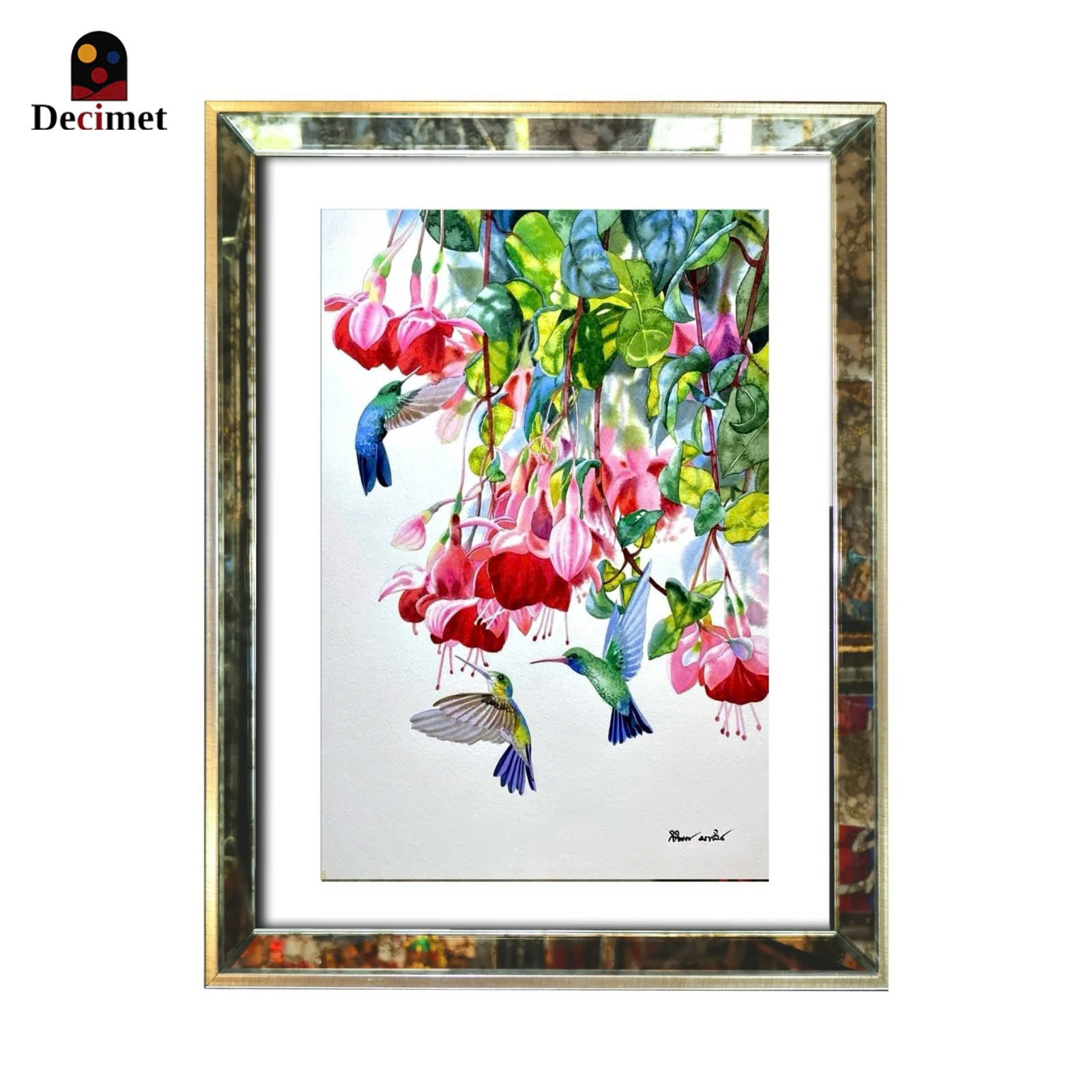 Flowers Mirror Frame Painting