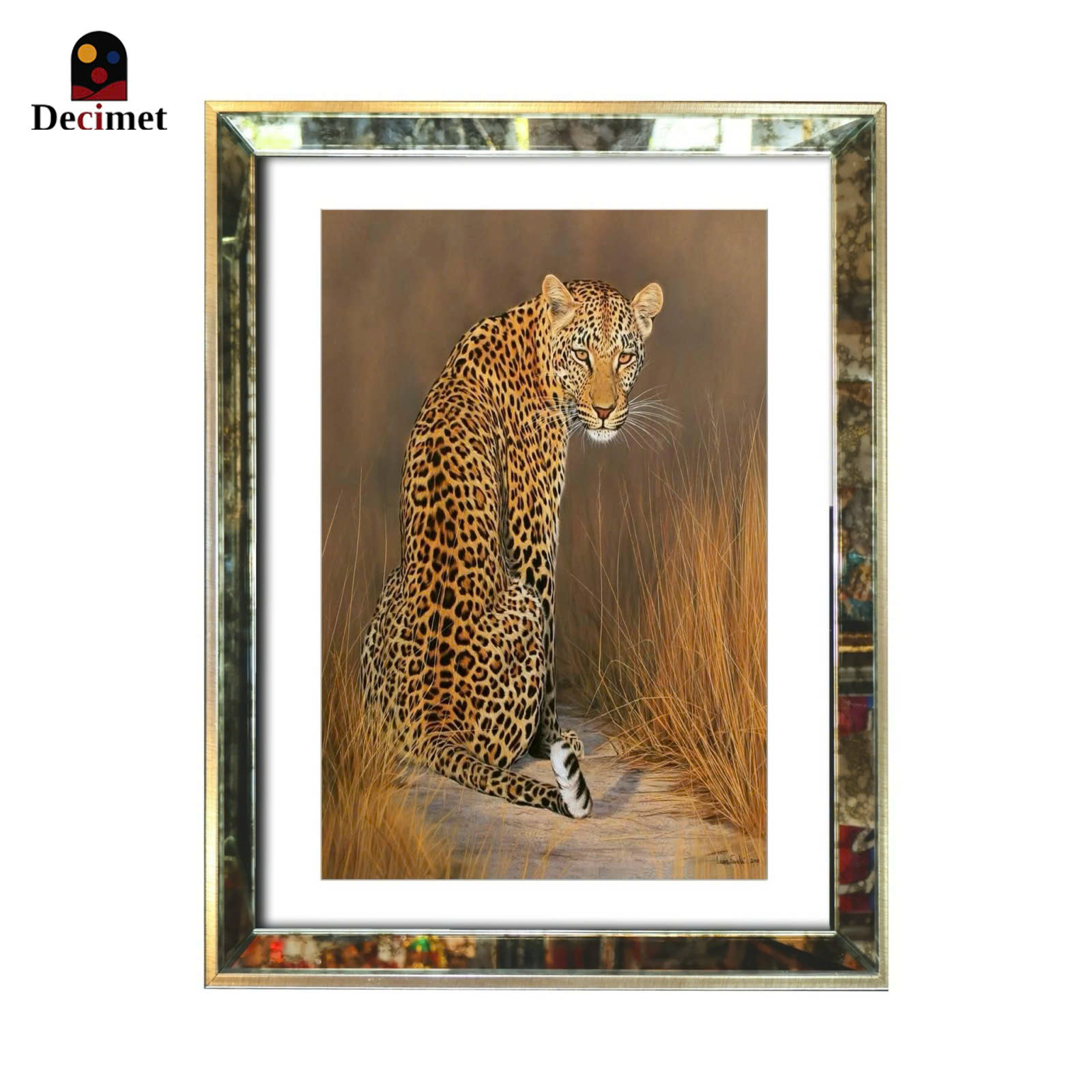 Panther Mirror Frame Painting