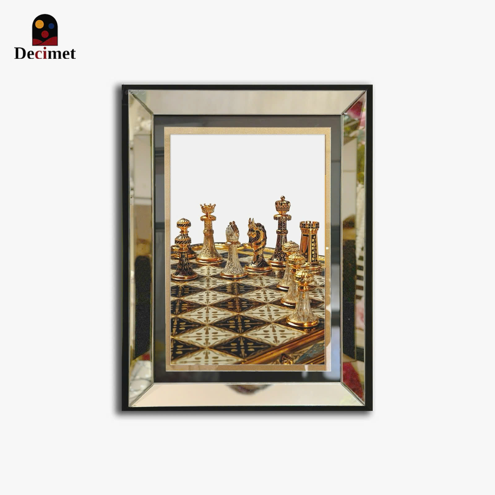 Chess Caro Silver Mirror Frame Painting