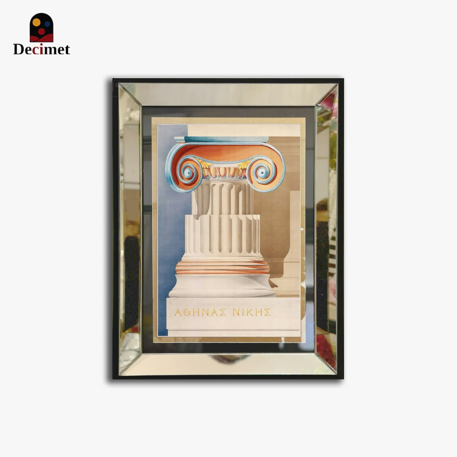 Athena Nike No2 Silver Mirror Frame Painting