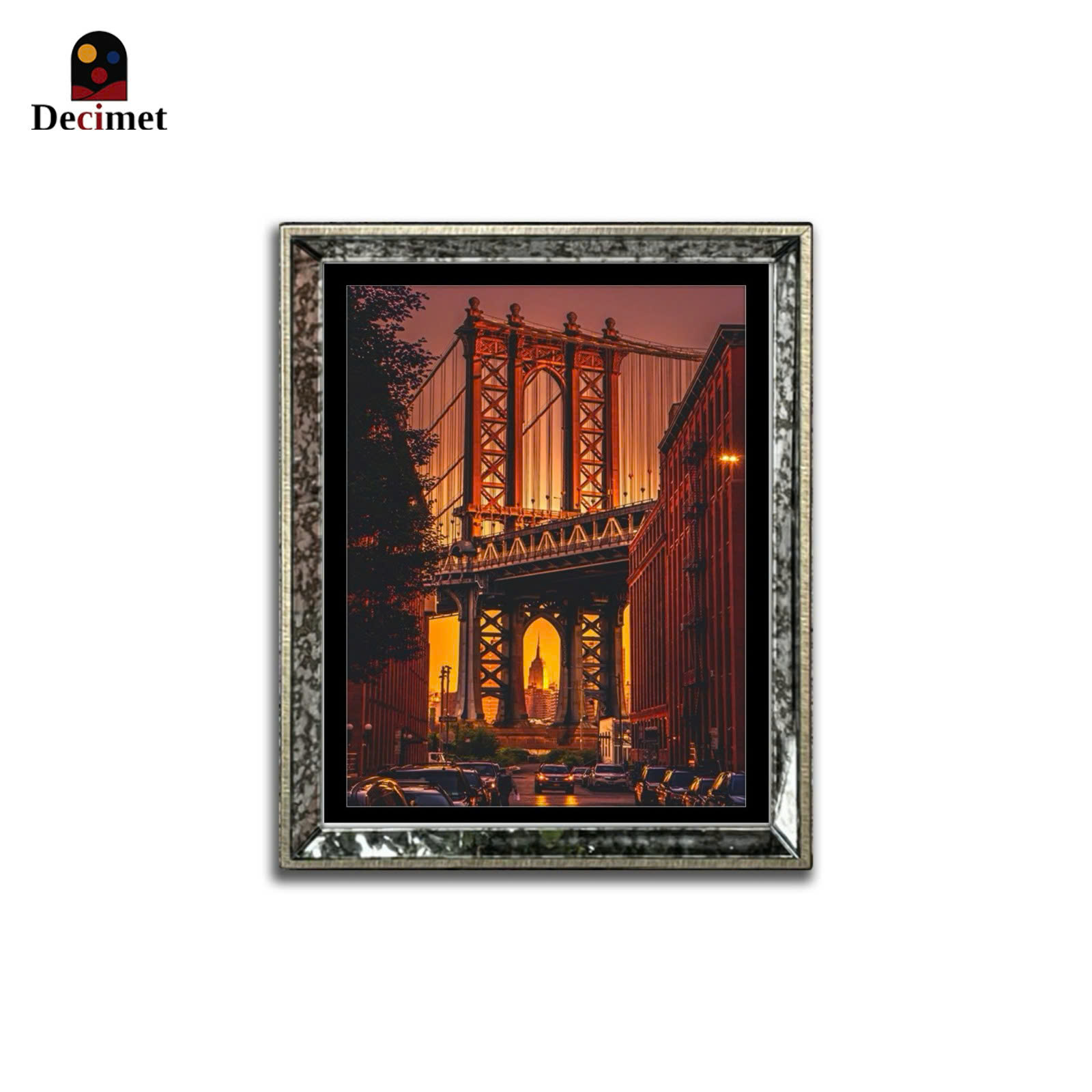 Brooklyn Bridge Mirror Frame Paintingc