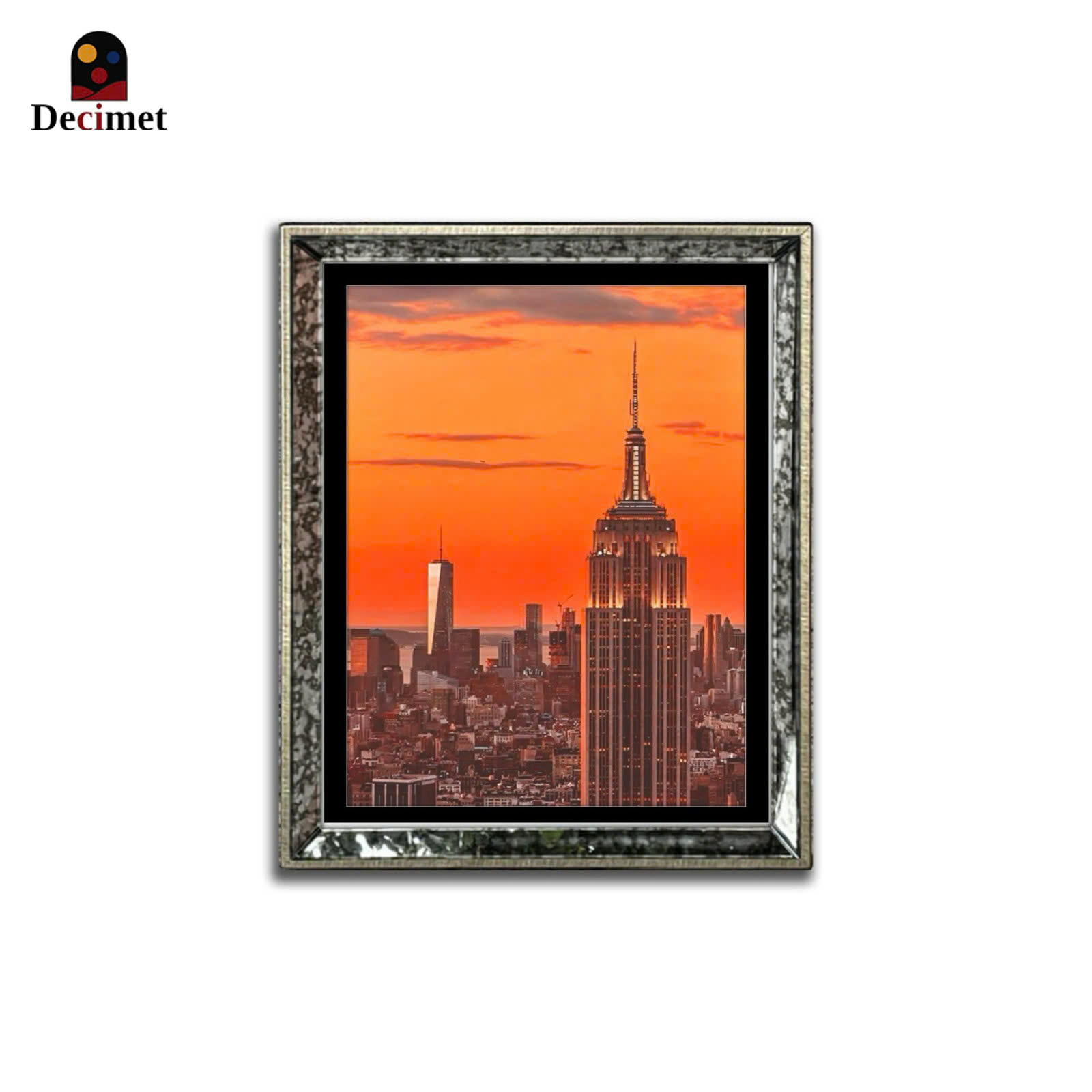 Sunset Mirror Frame Painting in NYC No.2