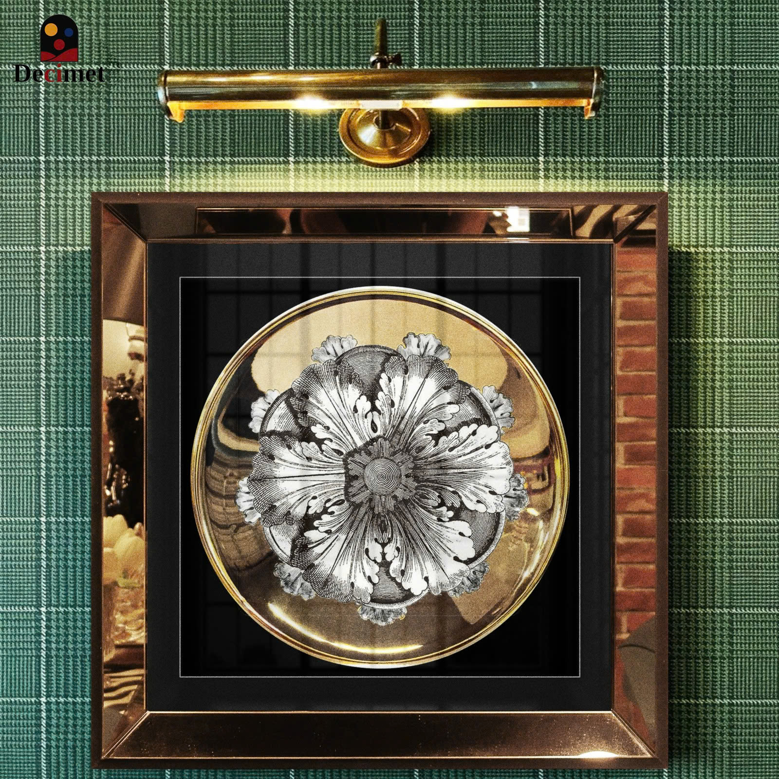 Piero Fornasetti Flower Mirror Frame Painting
