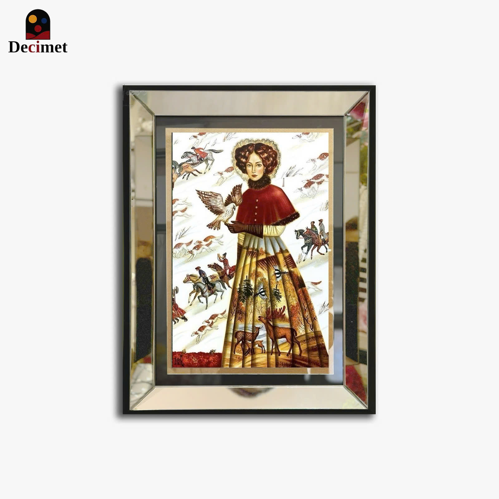 Legend of The Fall Art Print with Silver Mirror Frame