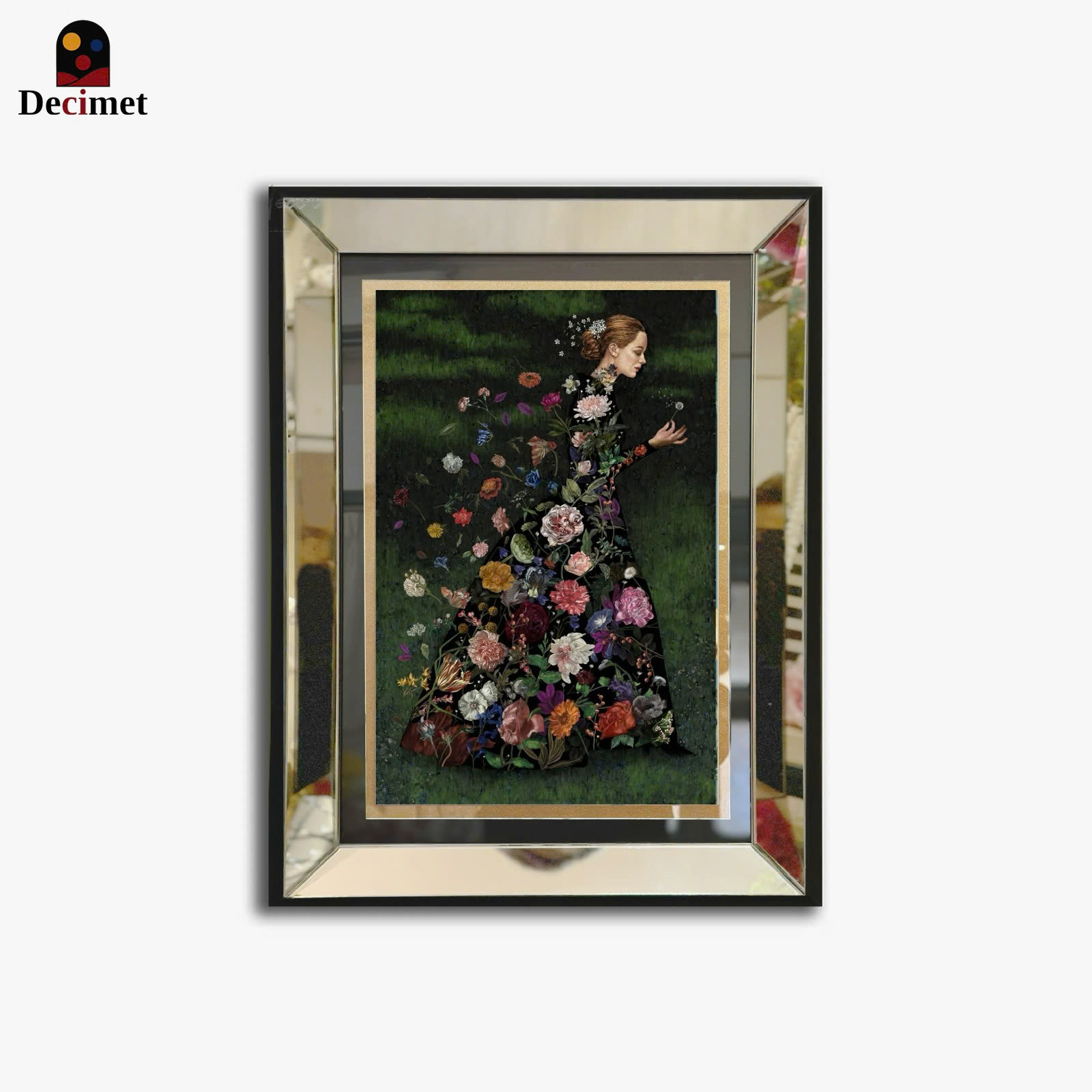 Seden Yenal Bolel Art Print with Silver Mirror Frame