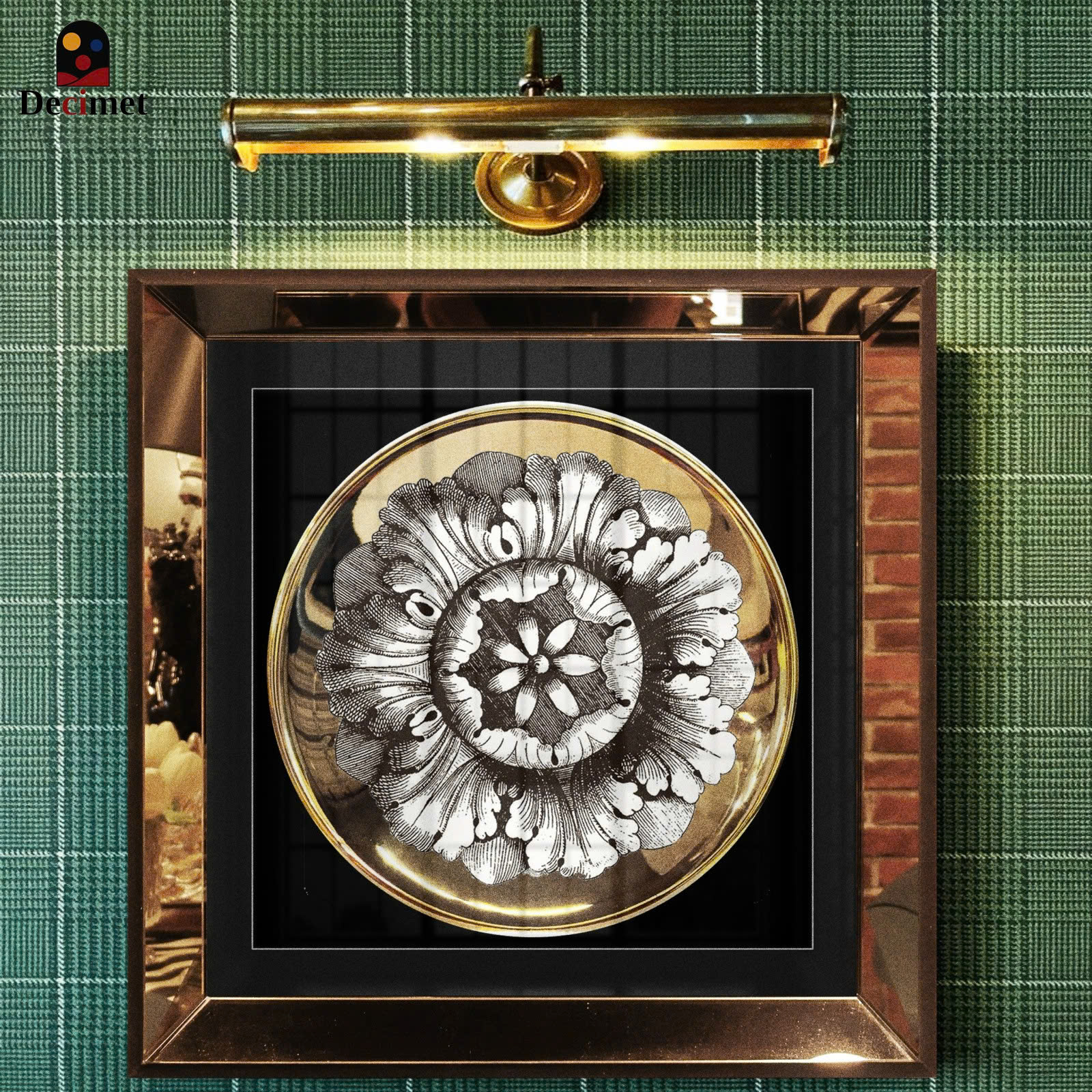 Fornasetti Rosone Mirror Frame Painting