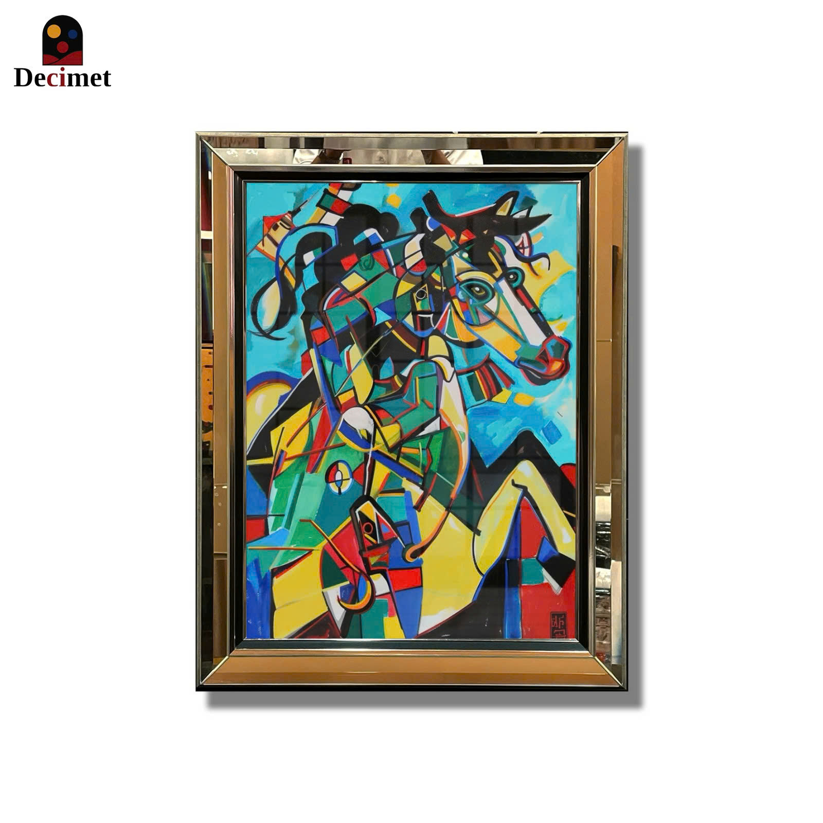 Modern Horse Composite Chive Leaf Frame Painting No.3