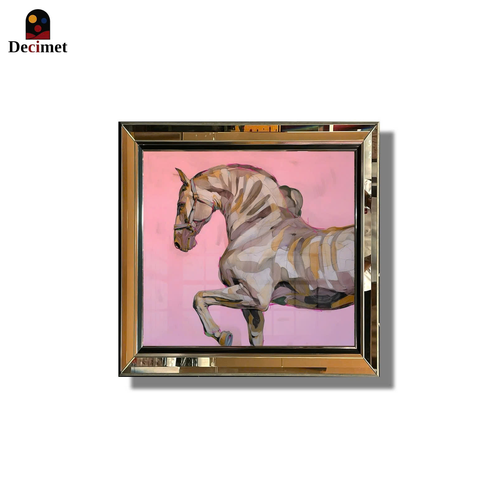 Tranh Khung Gương Vát Lá Hẹ Composite Lipazon Horse