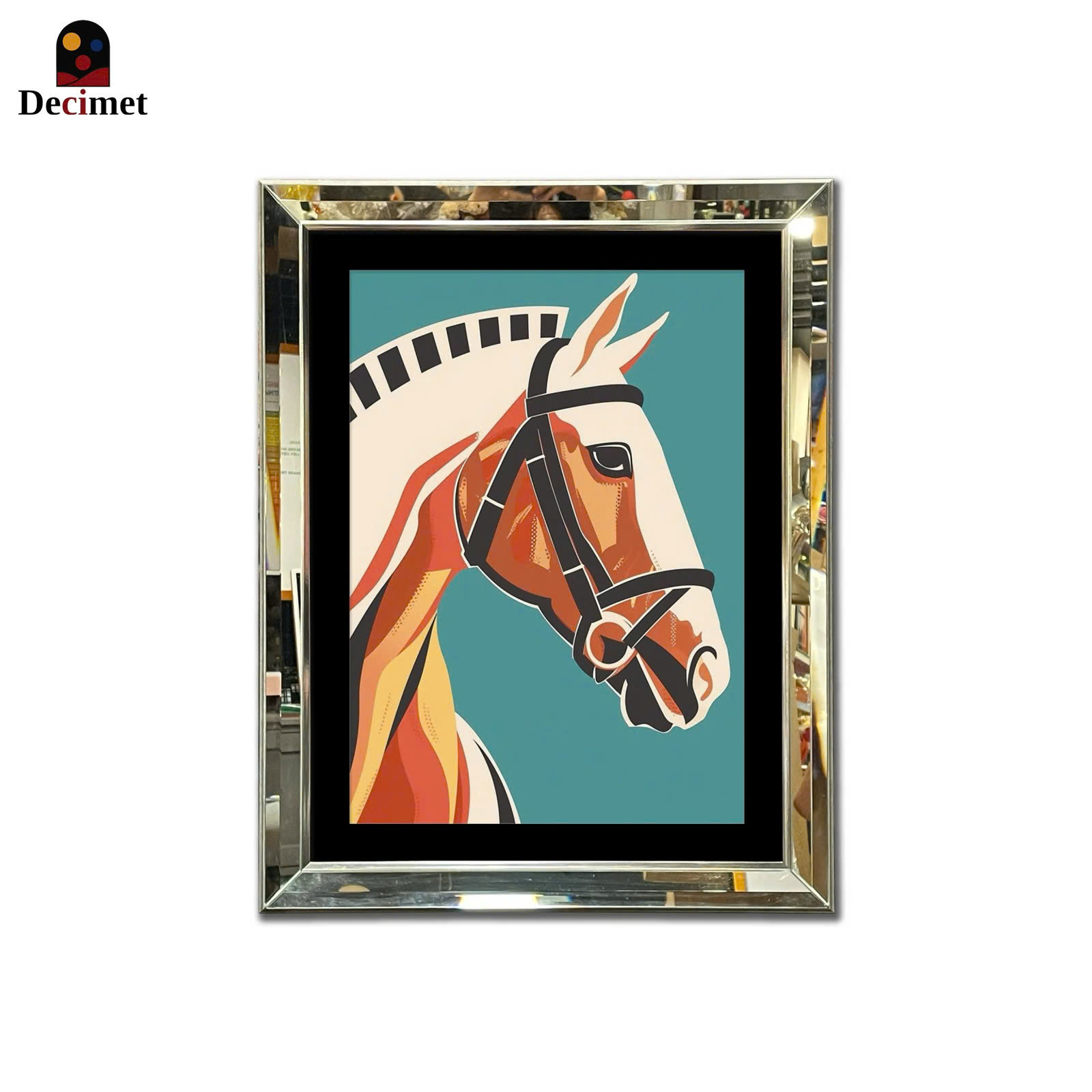 Derby Life Beveled Mirror Frame Painting