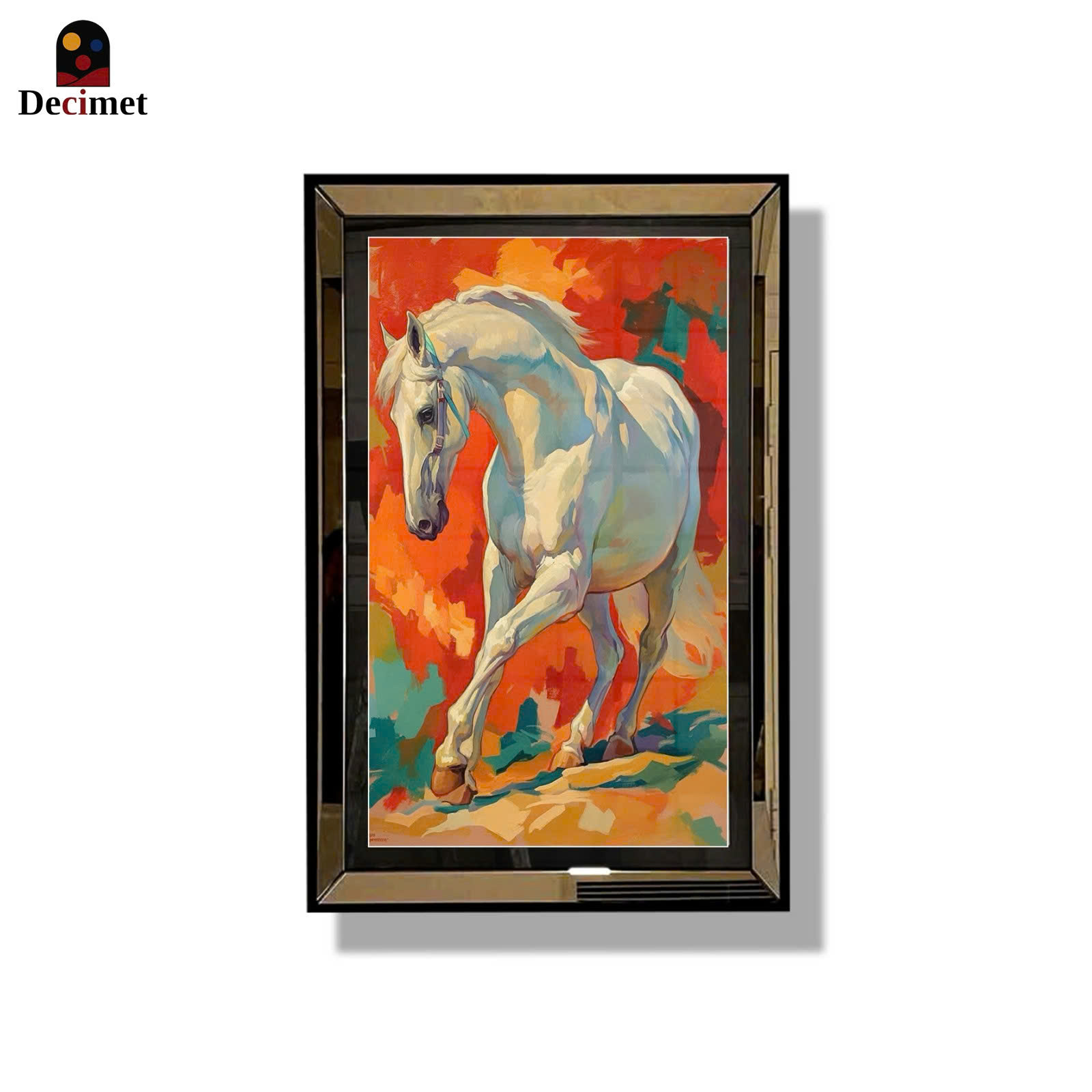  Tea Horse Running Tea Frame Painting