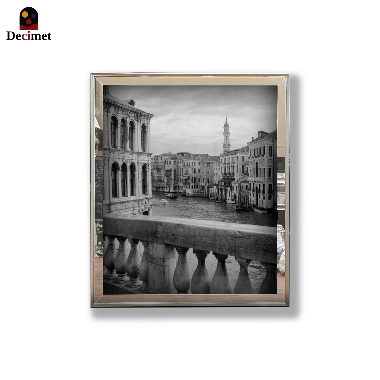 Frame Painting with 1 Composite Border Venice Canal Gondola