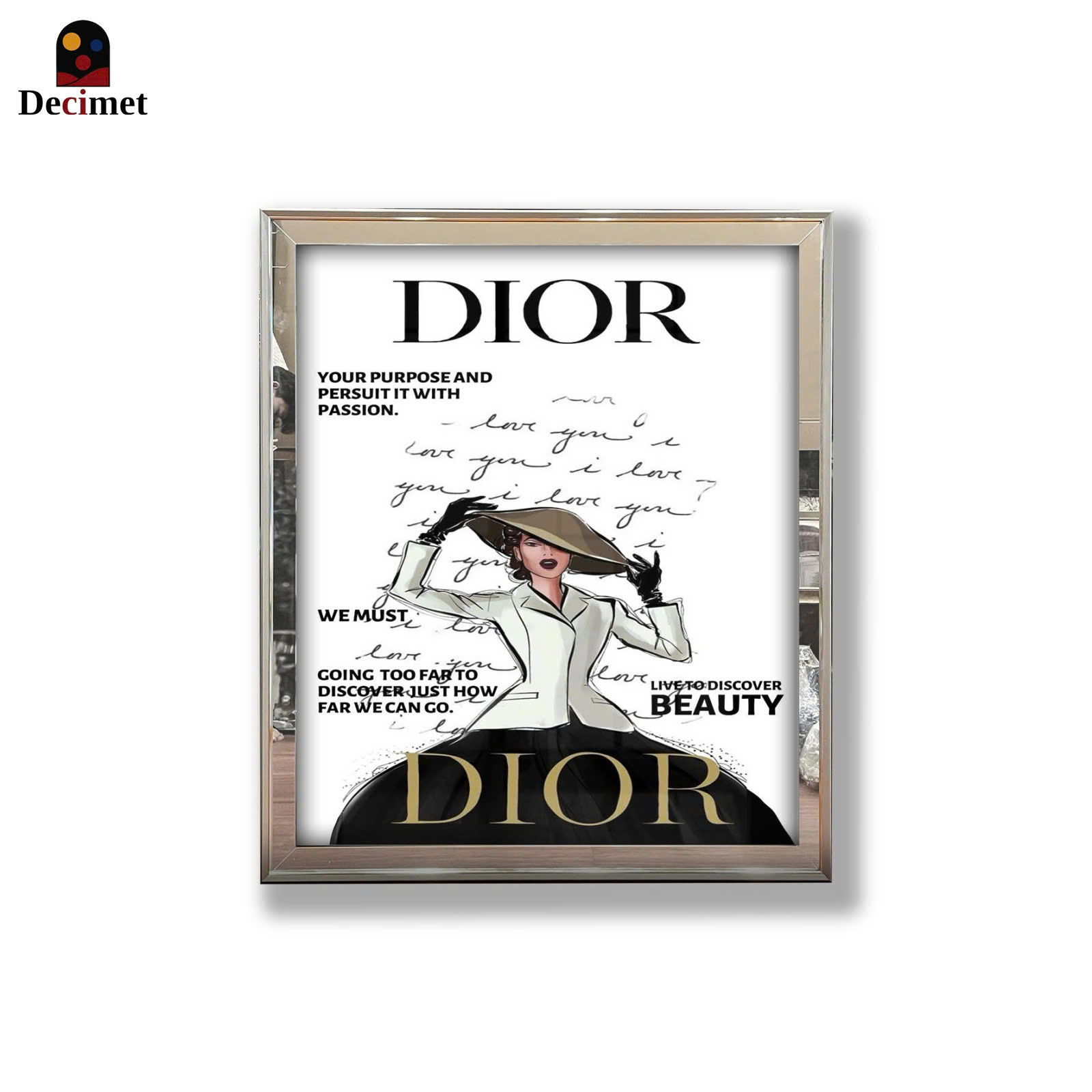 Mirror Frame Painting with 1 Composite Border Dior Beauty